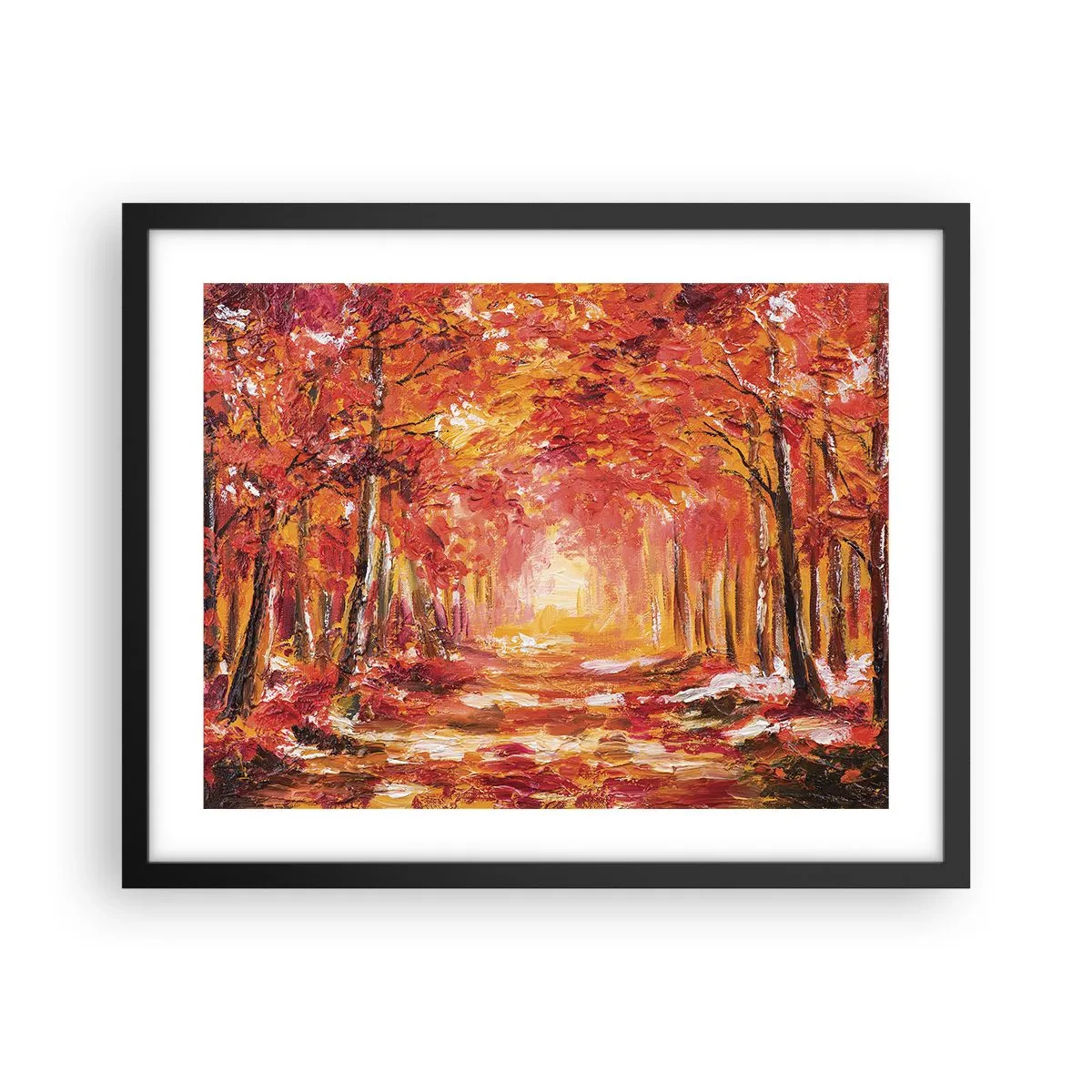 Plagát v čiernom ráme - Medený les - 50x40 cm