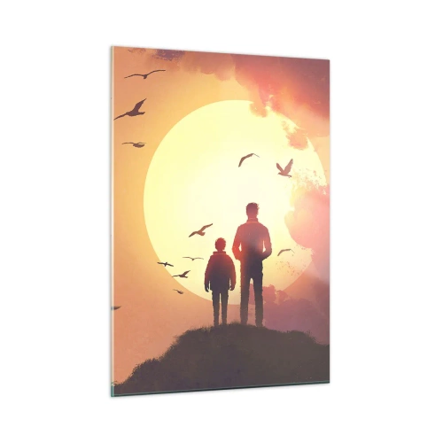 Obraz na skle - So slnkom tvári v tvár - 50x70 cm