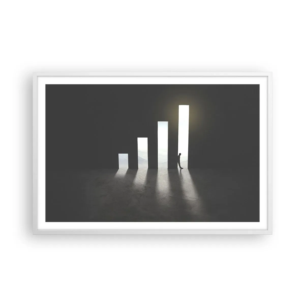 Plagát v bielom ráme - Úspech – impresia - 91x61 cm