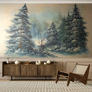 Fototapeta Premium Sand - Pripravenie na Vianoce - Krajina, les, Príroda - 500x350 cm