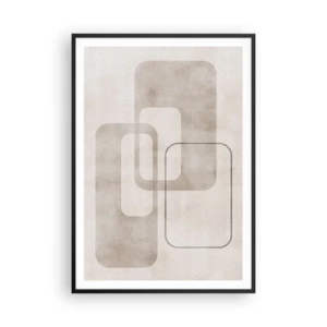 Plagát v čiernom ráme - Geometrická fúga - 70x100 cm