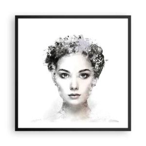 Plagát v čiernom ráme - Veľmi štýlový portrét - 60x60 cm