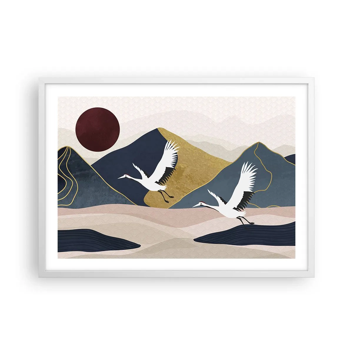 Plagát v bielom ráme - Opäť ubehol ďalší deň - 70x50 cm