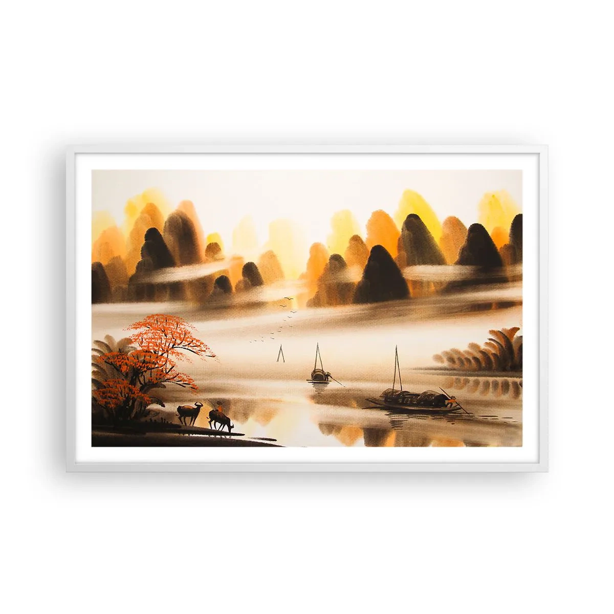 Plagát v bielom ráme - Ďalej ako na Ďalekom východe - 91x61 cm