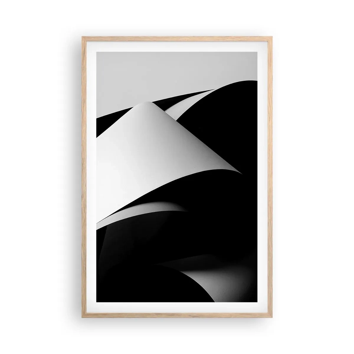 Plagát v ráme zo svetlého duba - Svetlo z hlbín tieňa - 61x91 cm