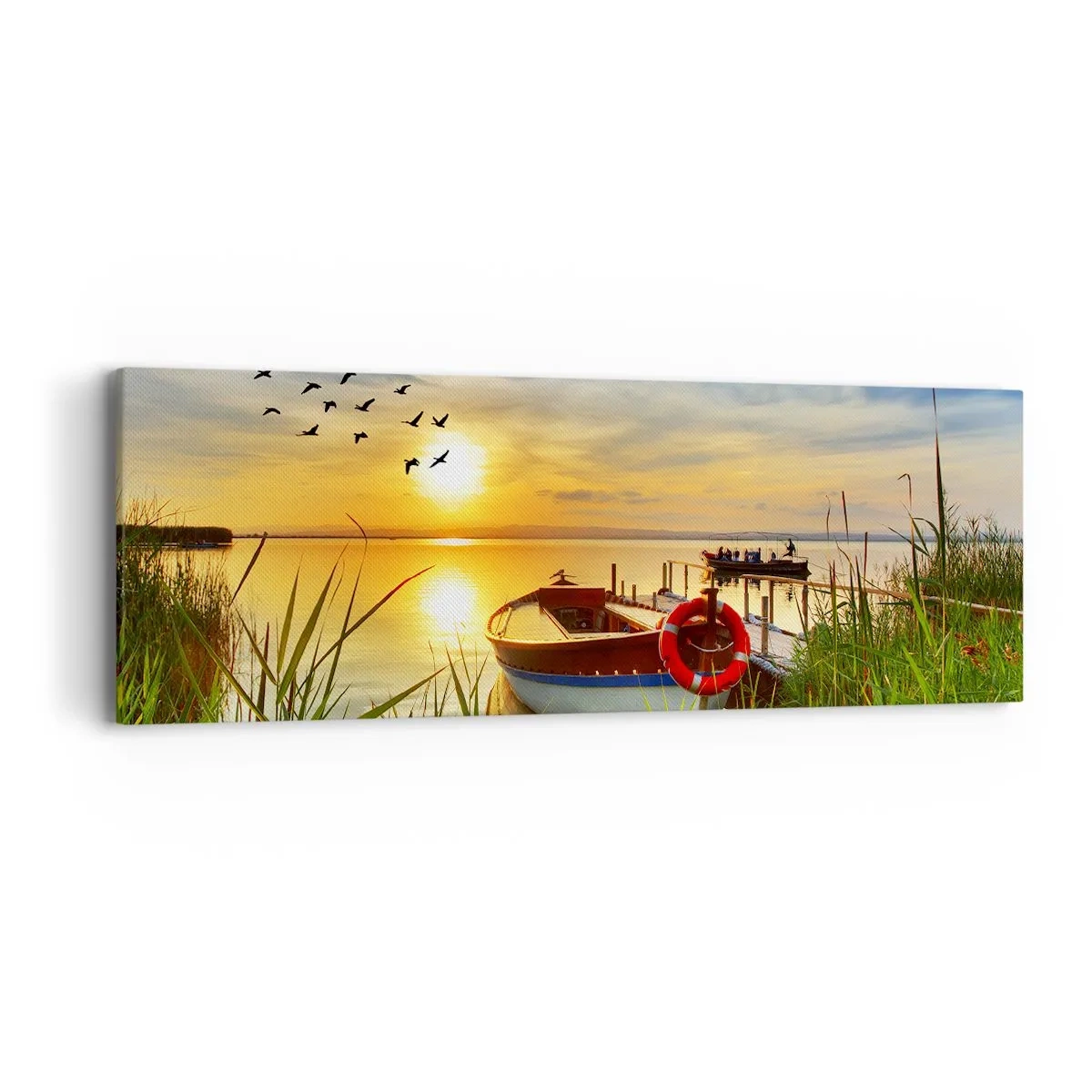 Obraz na plátne - Kormorány už odlietajú - 90x30 cm