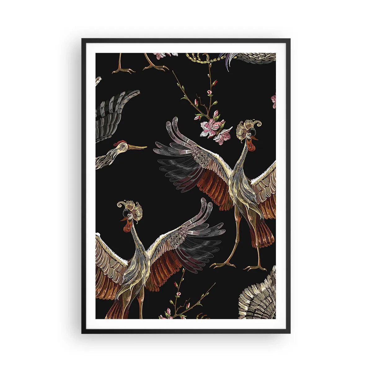 Plagát v čiernom ráme - Rozprávkový vták - 70x100 cm