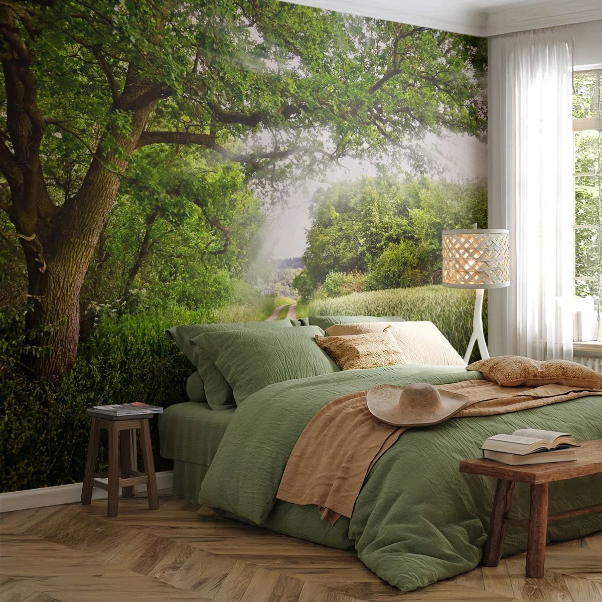 Samolepiaca Fototapeta Deluxe Sticker - Et in Arcadia ego - Krajina, Špinavá cesta, Príroda - 250x175 cm