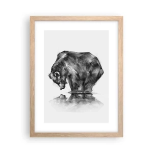 Plagát v ráme zo svetlého duba - Je príjemné sa stretnúť s niekým blízkym - 30x40 cm