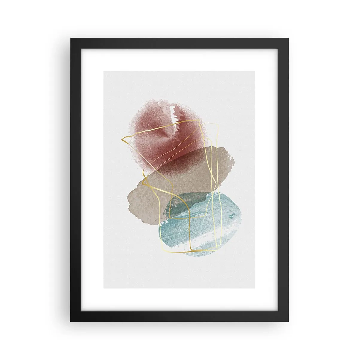 Plagát v čiernom ráme - Korálky priestoru - 30x40 cm