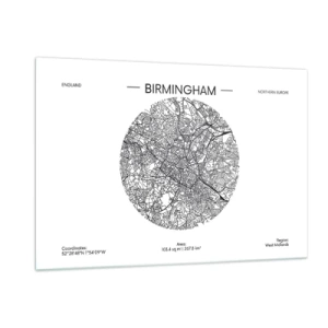 Obraz na skle - Anatómia Birminghamu - 120x80 cm