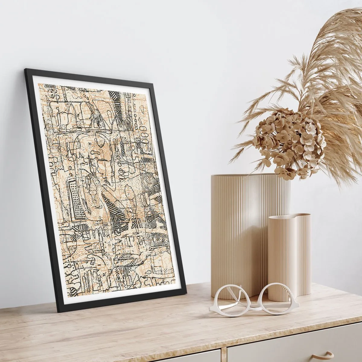 Plagát v čiernom ráme - Čaká na rozlúštenie - 61x91 cm