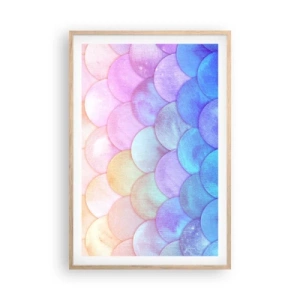 Plagát v ráme zo svetlého duba - Perleťová šupina - 61x91 cm