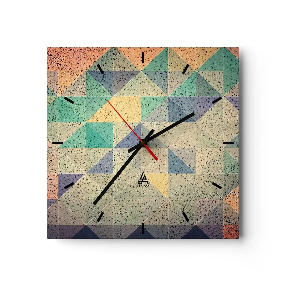 Nástenné hodiny - Republika trojuholníkov - 30x30 cm