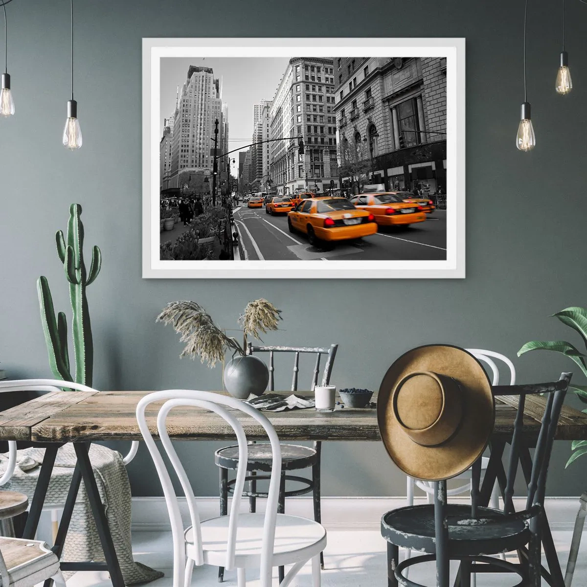 Plagát v bielom ráme - Slnko veľkomesta - 91x61 cm