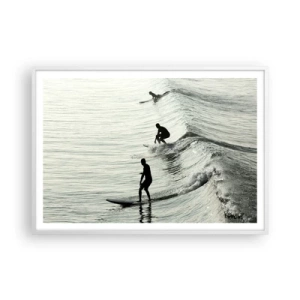 Plagát v bielom ráme - Vlne v ústrety - 100x70 cm