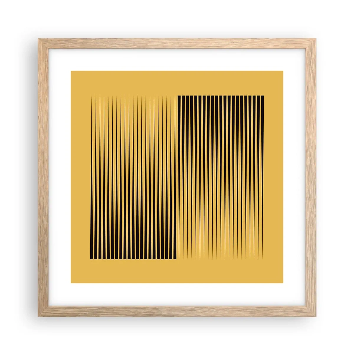 Plagát v ráme zo svetlého duba - Štvorec protikladov - 40x40 cm