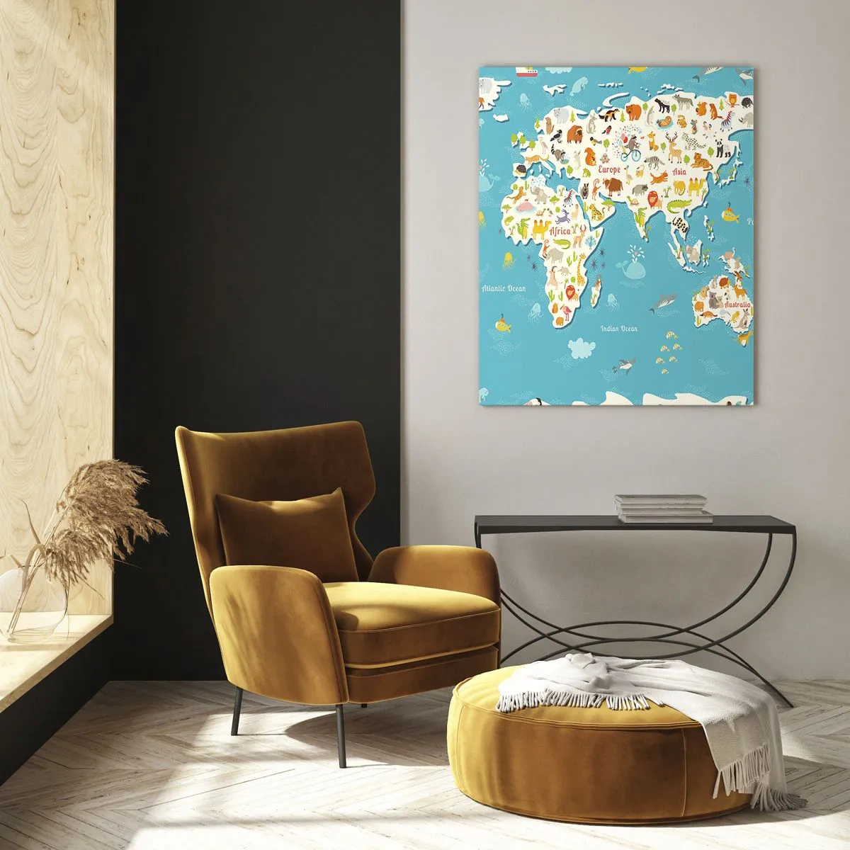 Obraz na skle - Milujeme celý svet - 50x70 cm
