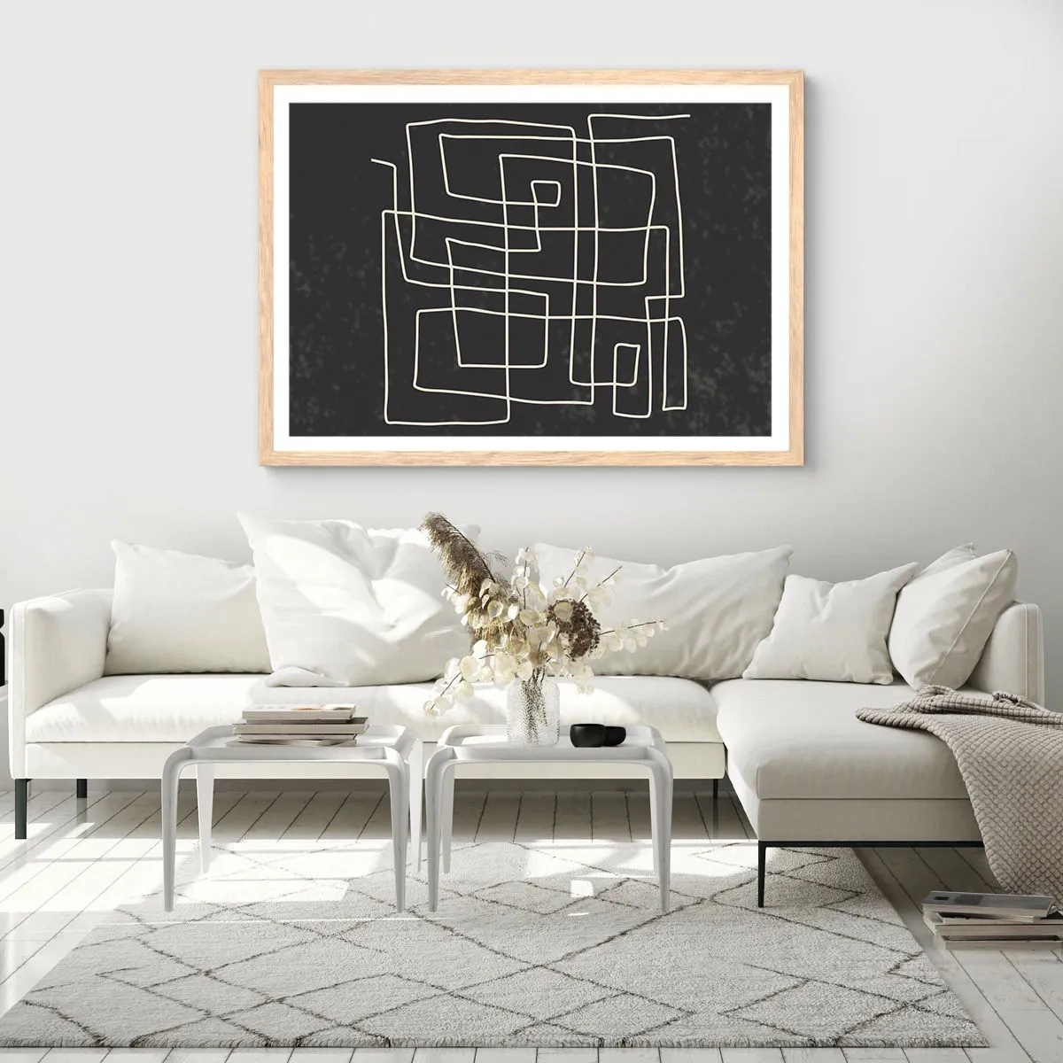 Plagát v ráme zo svetlého duba - Nie je to tak jednoduché - 91x61 cm