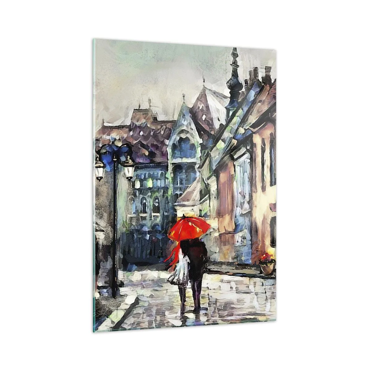 Obraz na skle - Dážď pre dvoch - 50x70 cm