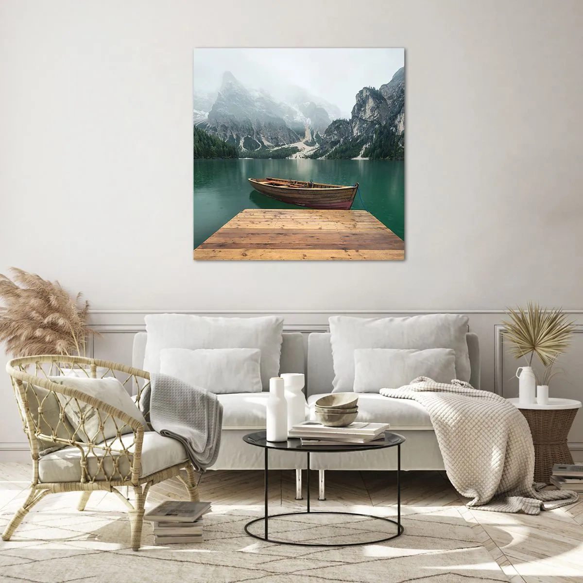 Obraz na skle - „Hrdé skaly vpredu“ - 30x30 cm