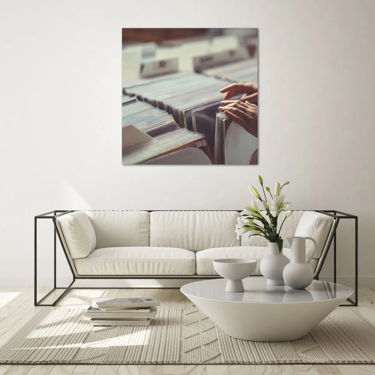 Obraz na skle - Hľadanie emócií - 40x40 cm