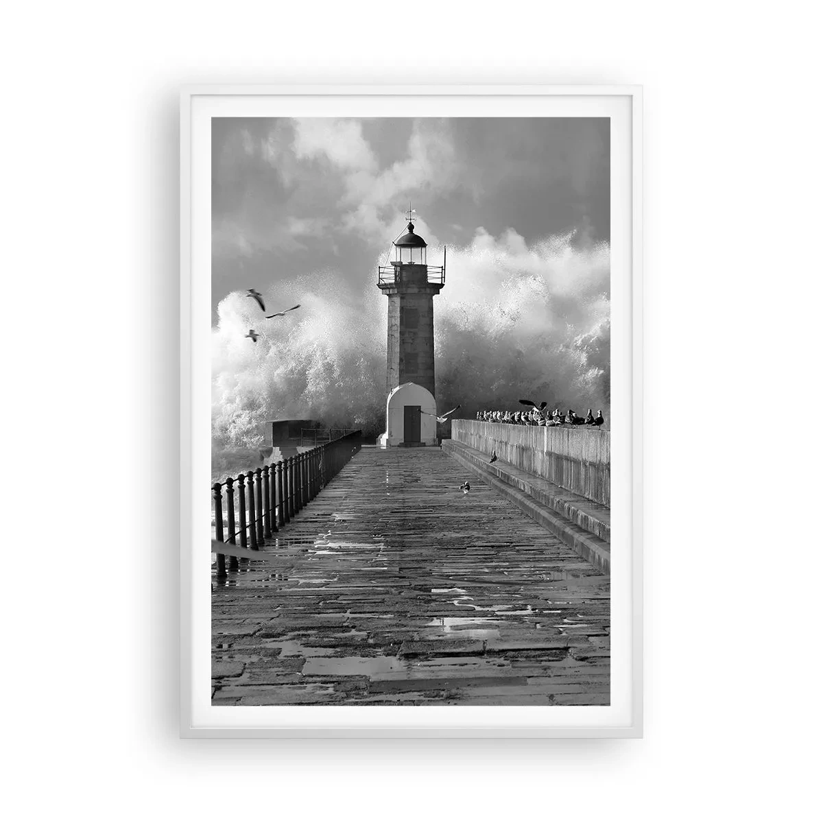 Plagát v bielom ráme - Nebojácna - 70x100 cm