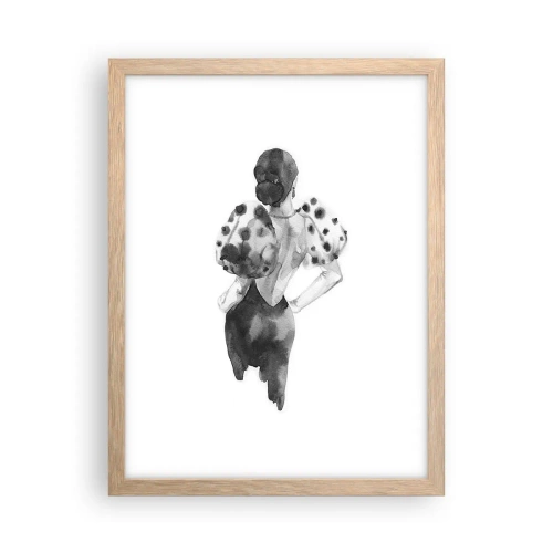 Plagát v ráme zo svetlého duba - Prešla hneď vedľa - 30x40 cm