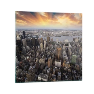 Obraz na skle - Búšiace srdce našej doby - 70x70 cm