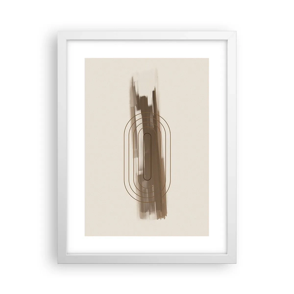 Plagát v bielom ráme - Závan šedej - 30x40 cm