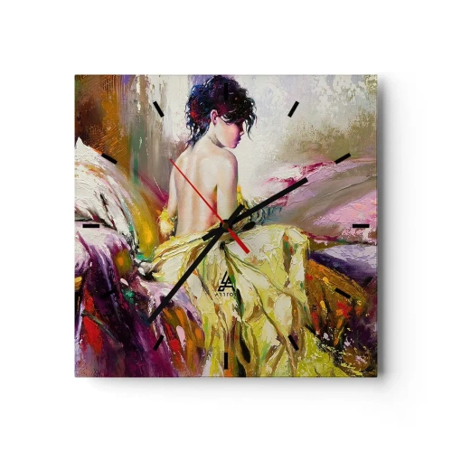 Nástenné hodiny - Medzi ústami a okrajom pohára - 40x40 cm