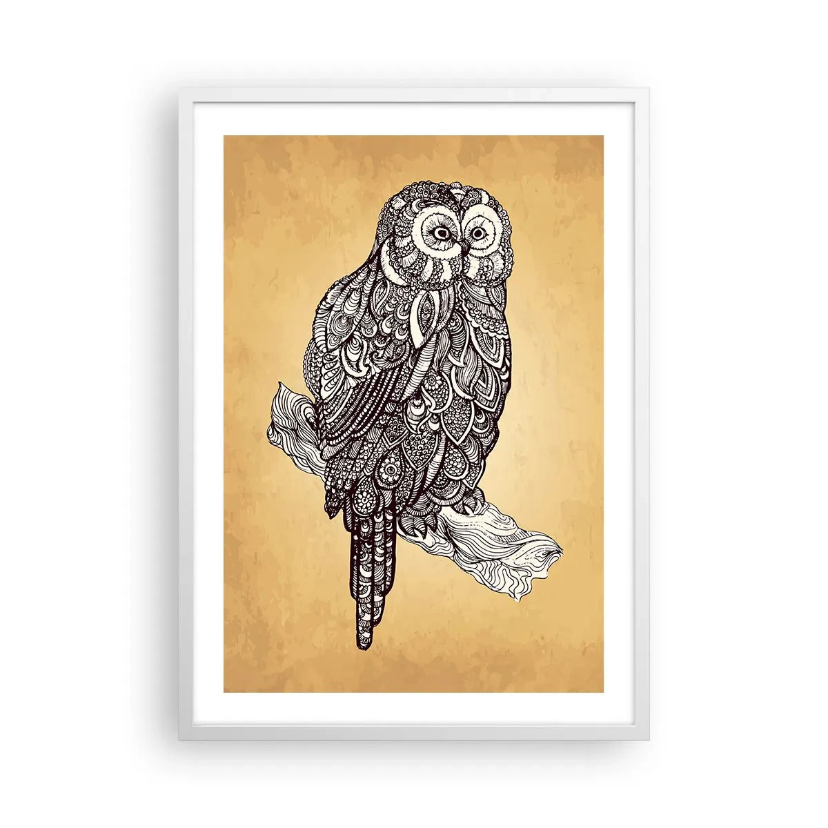 Plagát v bielom ráme - Majstrovské ornamenty múdrosti - 50x70 cm