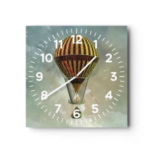 Nástenné hodiny - Priekopnícke lety - 30x30 cm