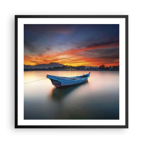 Plagát v čiernom ráme - Blíži sa dobrá noc - 60x60 cm