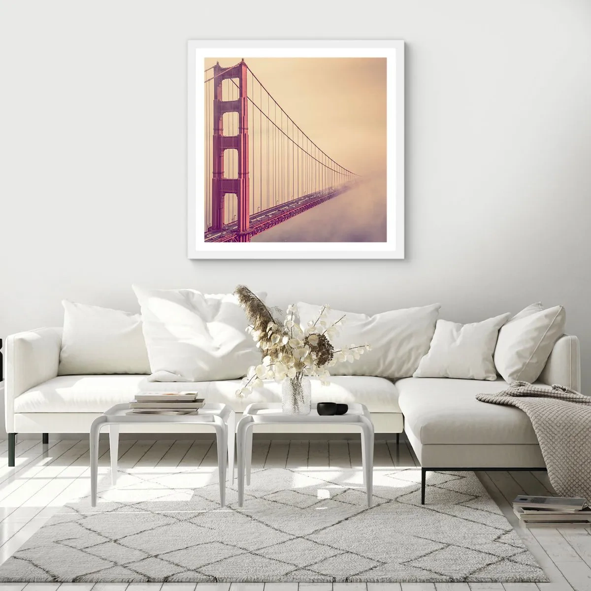 Plagát v bielom ráme - Medzi nebom a zemou - 60x60 cm