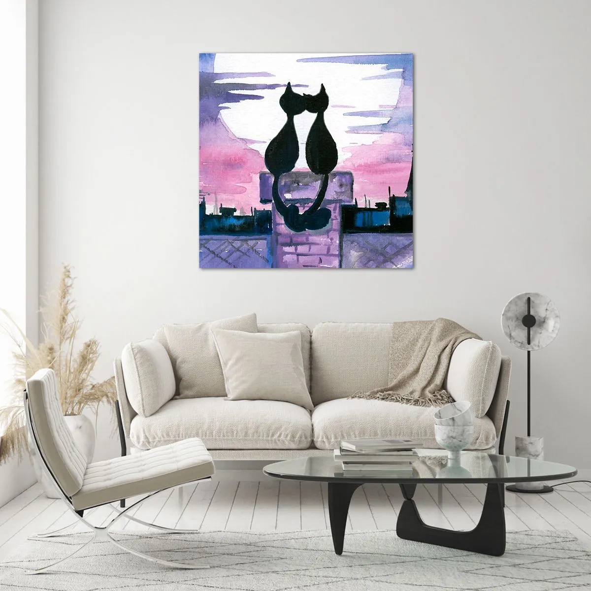 Obraz na skle - Rendez-vous pod mesiacom - 60x60 cm