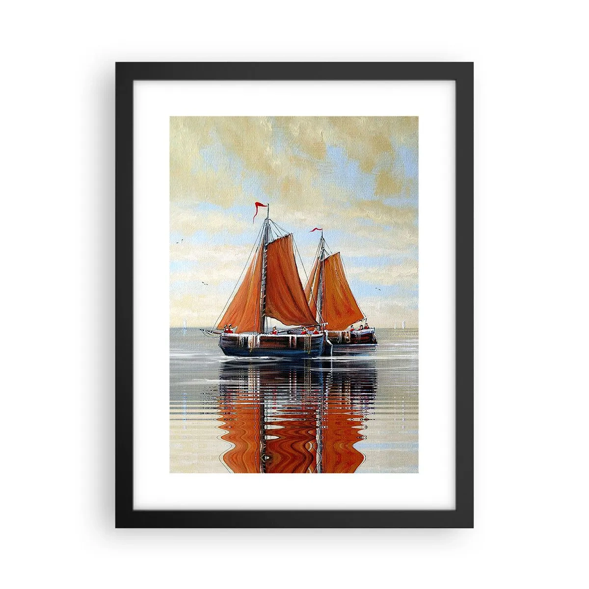 Plagát v čiernom ráme - Pluj, námorník… - 30x40 cm