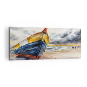 Obraz na plátne - Odpočinok na brehu - 100x40 cm