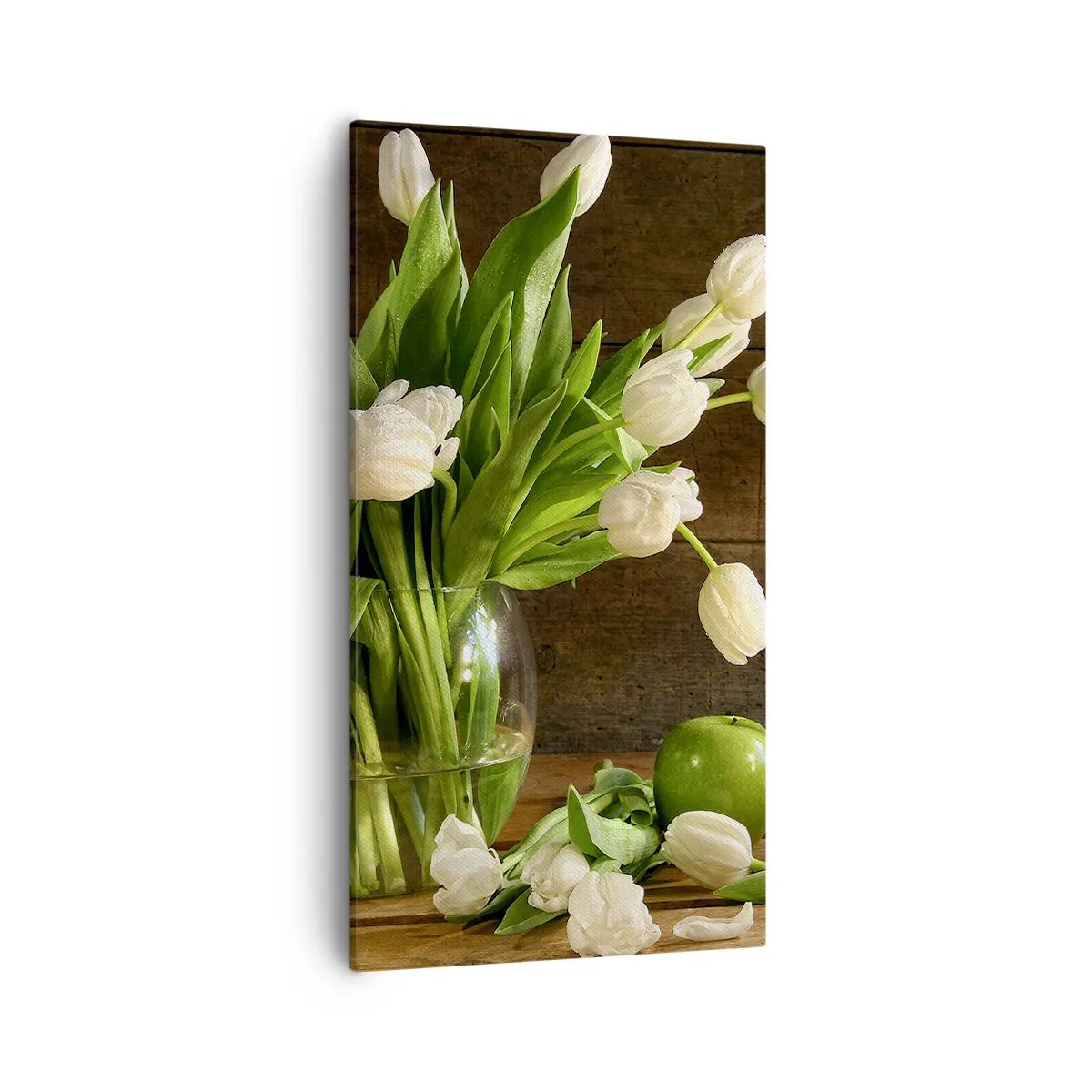 Obraz na plátne - Šťavnaté a čerstvé v zelenej a bielej - 55x100 cm