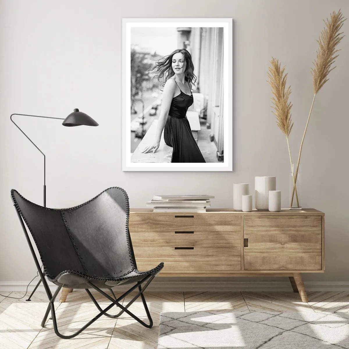 Plagát v bielom ráme - Určite Parížanka - 30x40 cm