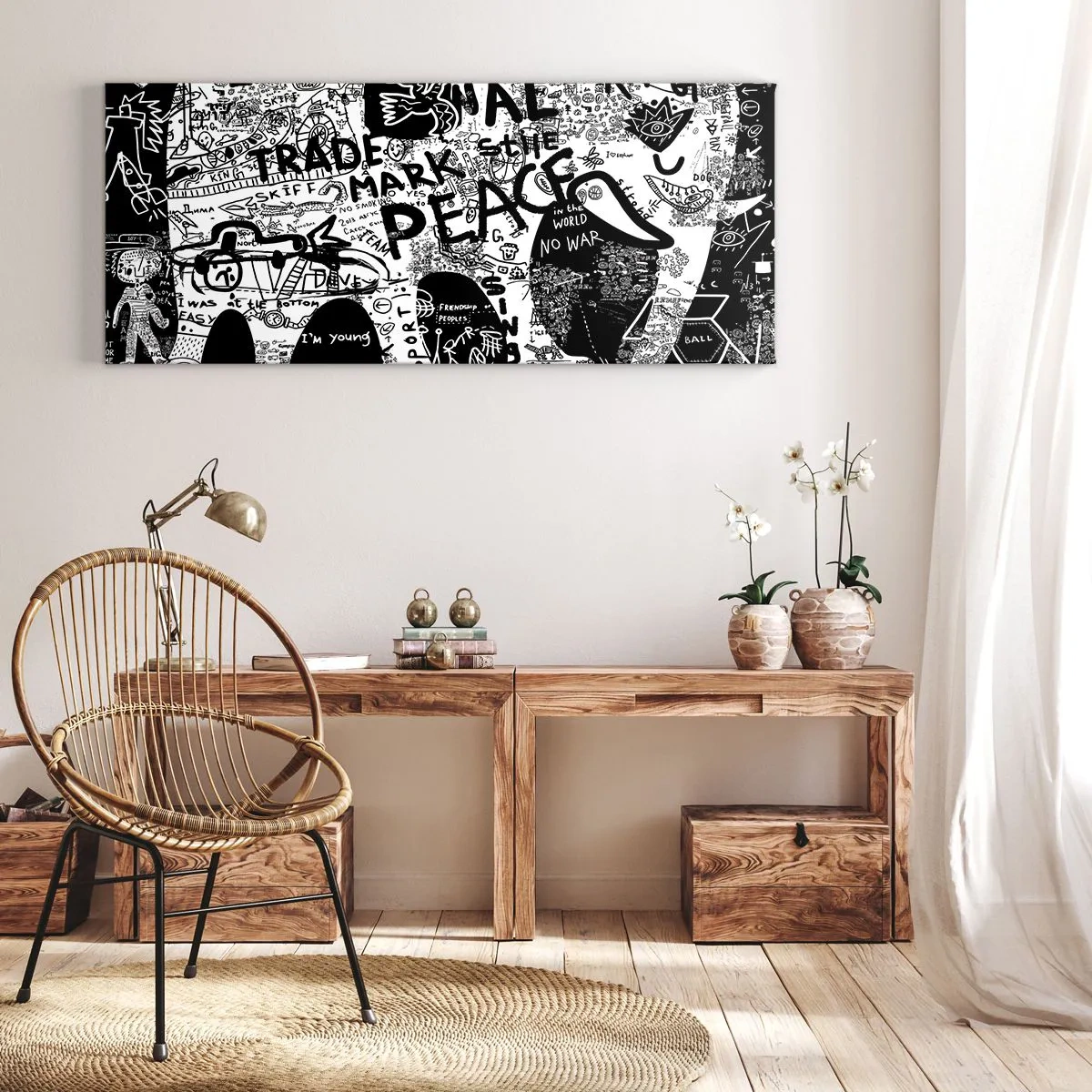 Obraz na plátne - Bohatý svet ulice - 160x50 cm