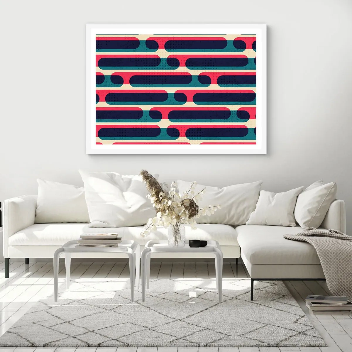 Plagát v bielom ráme - Dovnútra a dopredu - 100x70 cm