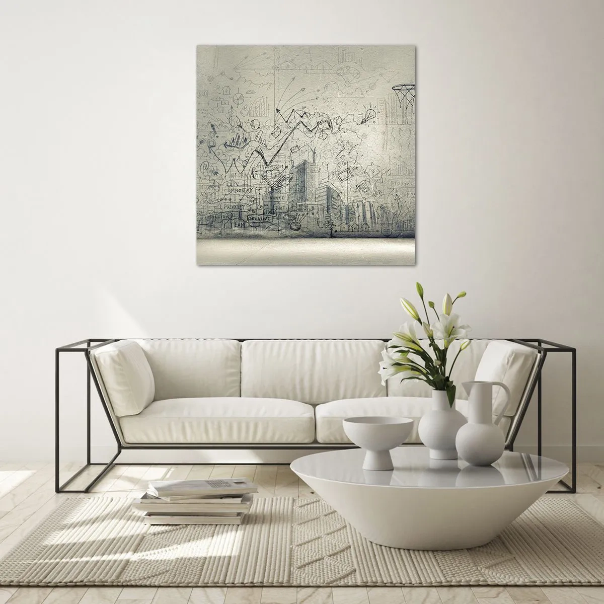 Obraz na skle - Môj skvelý mestský život - 50x50 cm