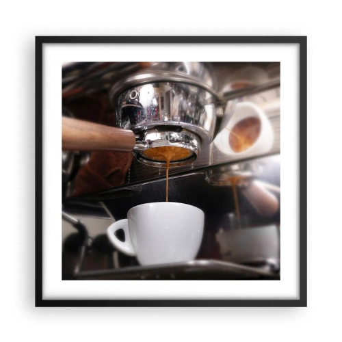 Plagát v čiernom ráme - Dobrá chvíľa dňa - 50x50 cm