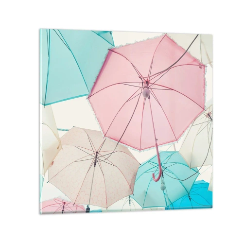 Obraz na skle - Občas slnko, občas dážď - 40x40 cm