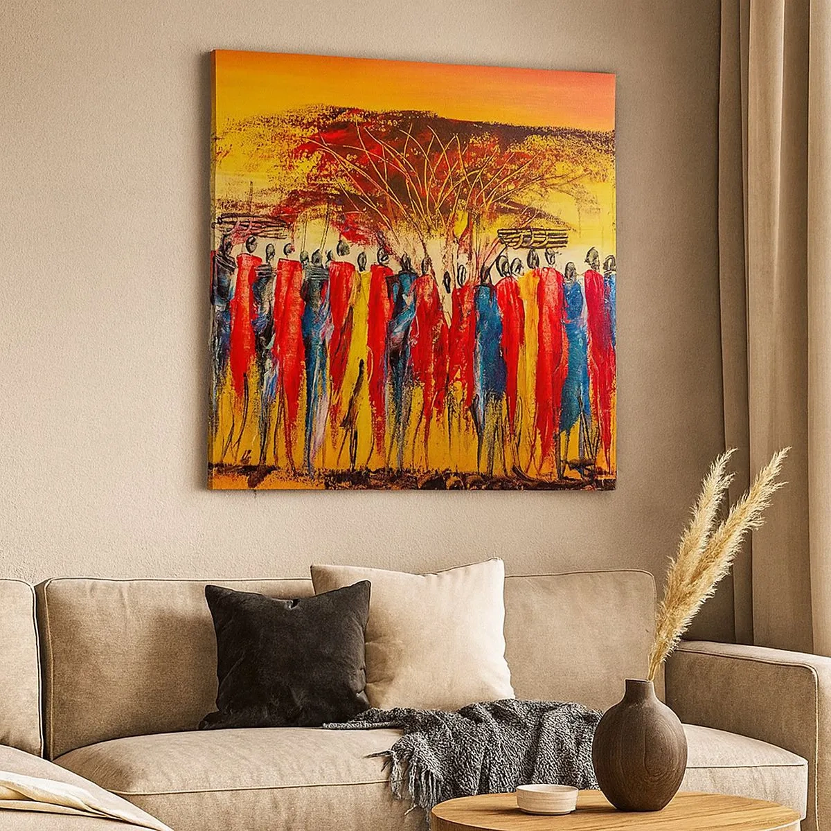 Obraz na plátne - Tam, tam, tam, tam idú - 30x30 cm