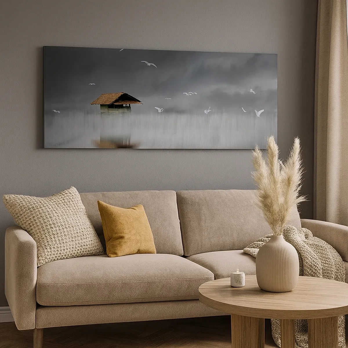 Obraz na plátne - Úkryt pred dažďom - 30x30 cm