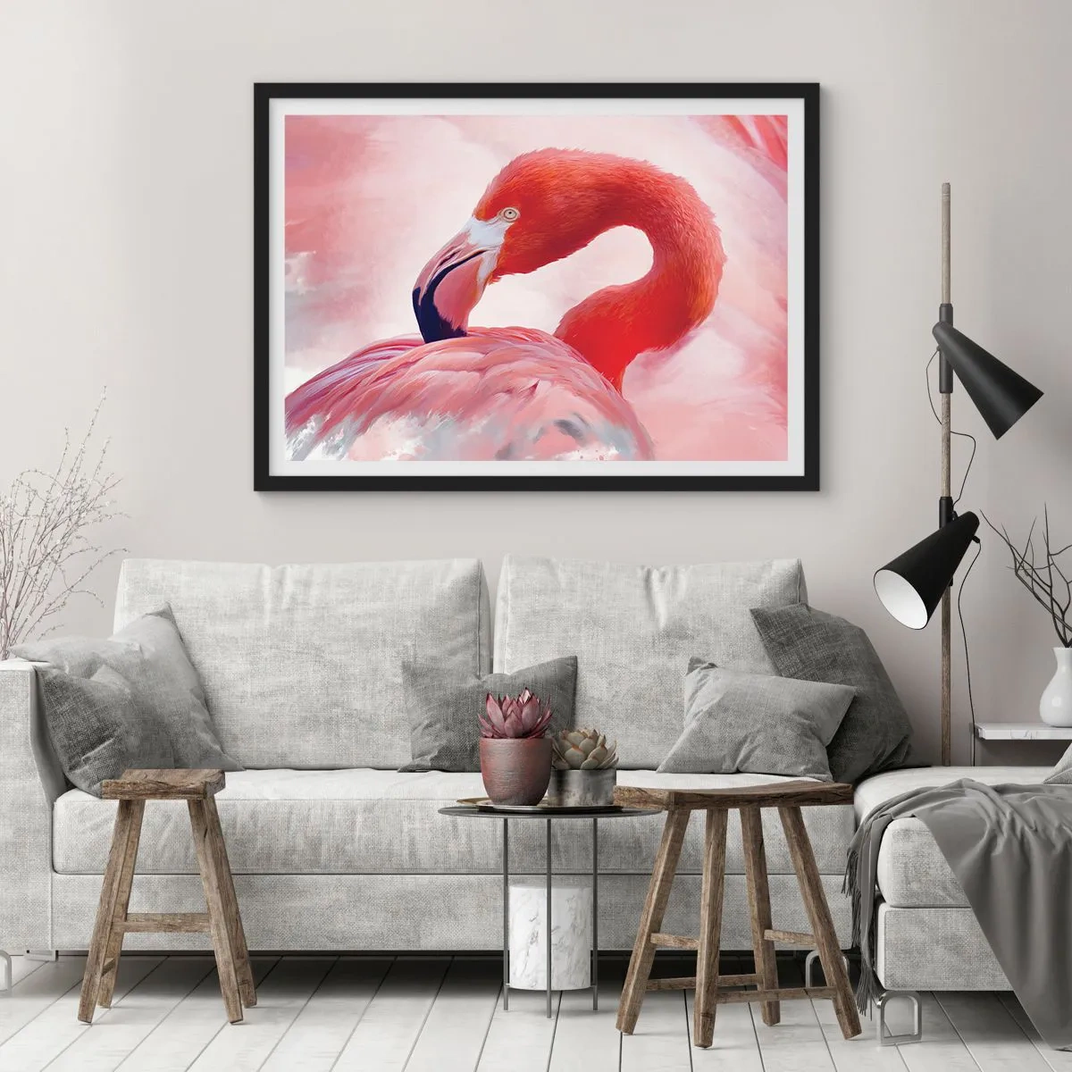 Plagát v čiernom ráme - Vtáčia krása - 40x30 cm