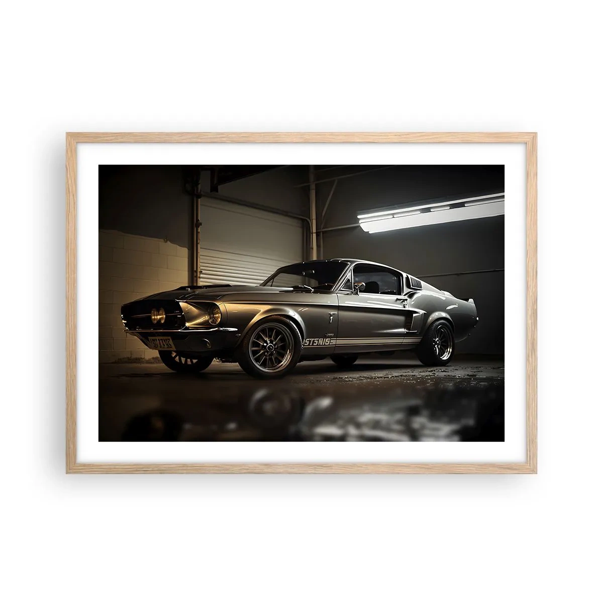 Plagát v ráme zo svetlého duba - Návrat do minulosti - 70x50 cm