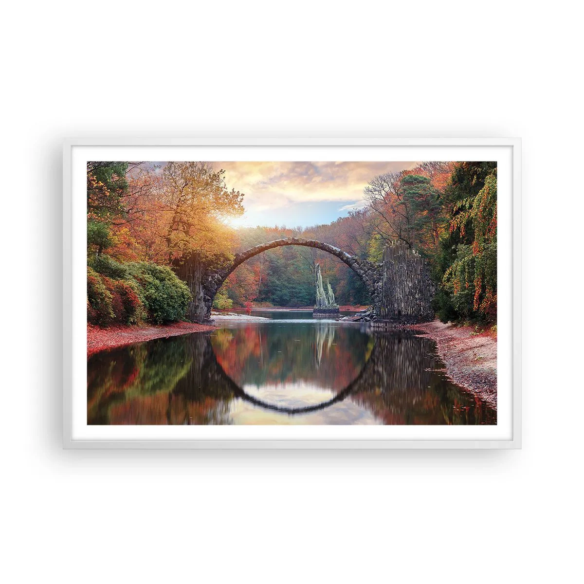 Plagát v bielom ráme - Za zrkadlom - 91x61 cm